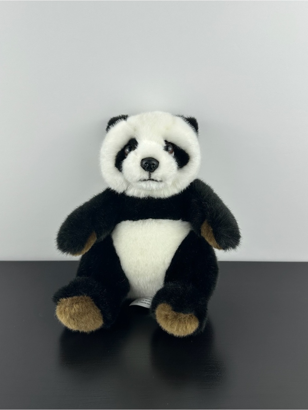 Bon Ton Toys Rare WWF Panda Teddy Bear 7” Realistic Black White Brown Plush 1986